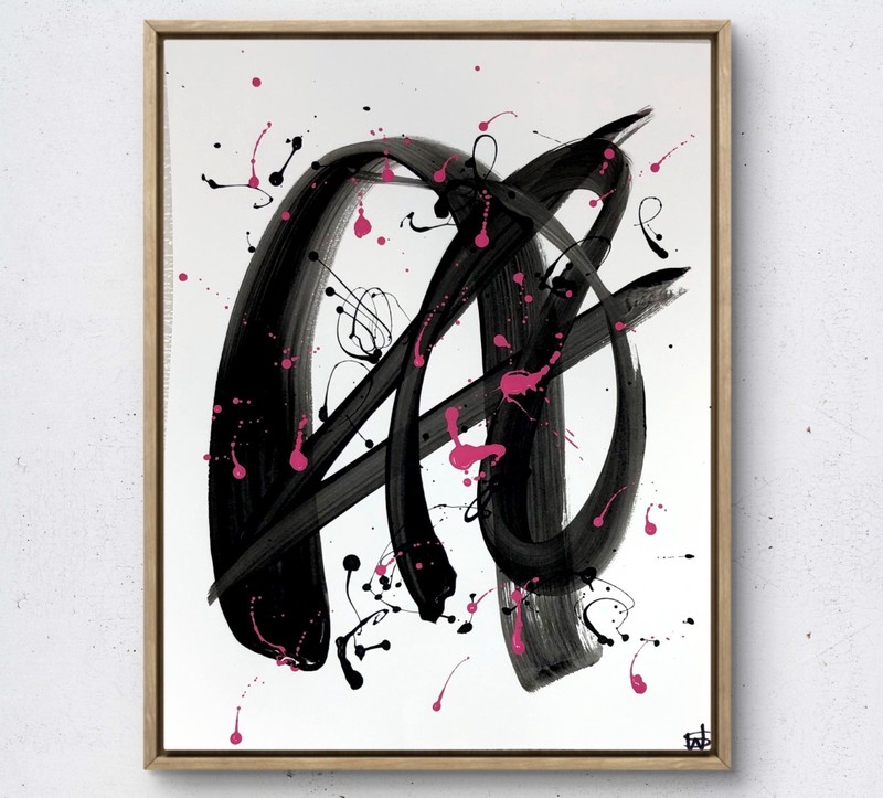 Modern art monochromatic painting 14X11 Gallery Paper abstract original series-3