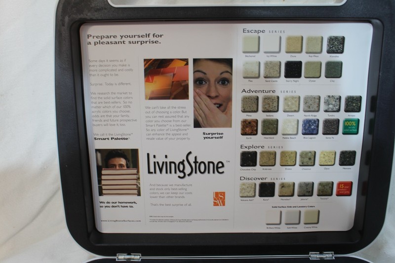 LivingStone countertop samples, acrylic 2" by 2" by 1/2" set, Art Project, CRAFT gallery