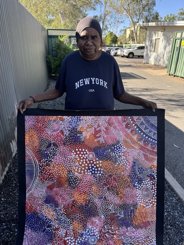 Tanya Bird Mpetyane. Highly collectable Aboriginal art. Inc,COA and Photo's gallery