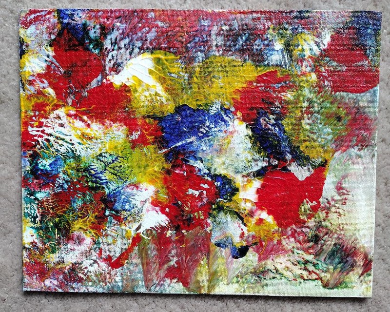 Mark Kiselis (1946) Original Acrylic Painting 8″x10″ «Garden View» unframed