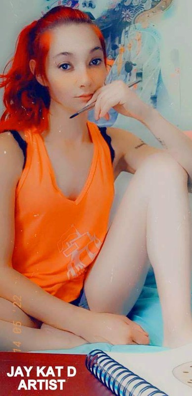 ORIGINAL ARTWORK BY JAY KAT D IN VINTAGE FRAME ME IN COLORS 14" X 18" SIGNED
