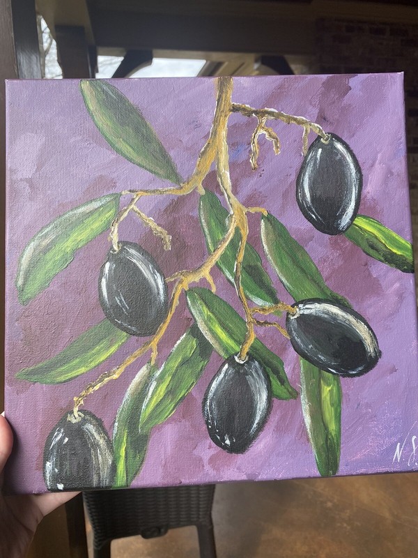 12/12 Original Painted On Canvas, Olives