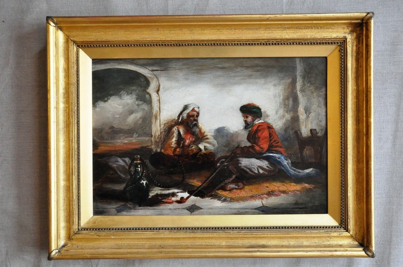 WILLIAM JAMES MULLER BRITISH (1812-1845) SIGNED ANTIQUE OIL PAINTING ON PANEL