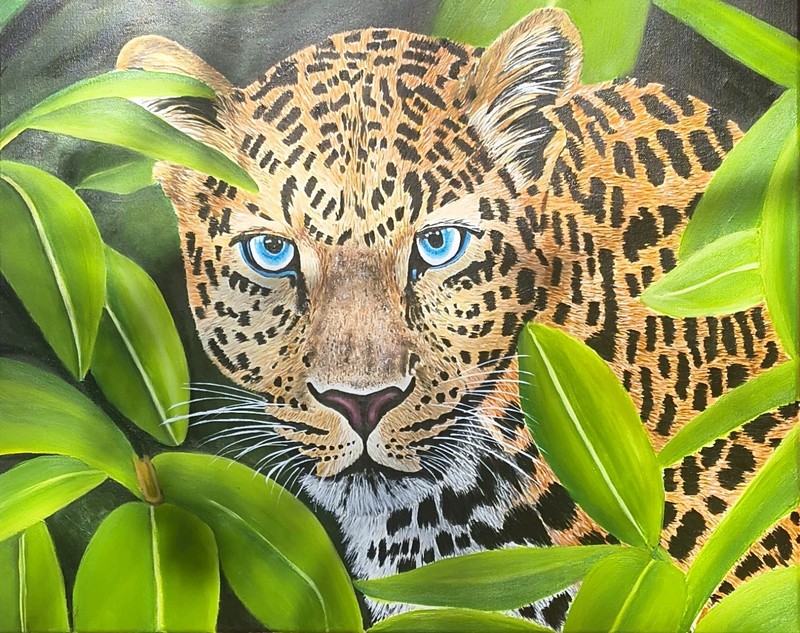 24×30 original leopard painting