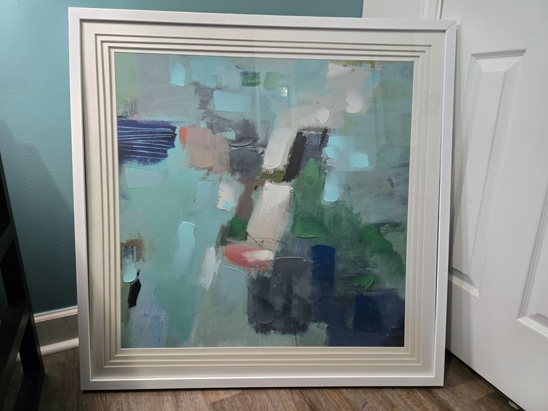 “LUXE TIDE” – Large Gallery-Framed Contemporary Abstract Statement Piece | 37.5 gallery