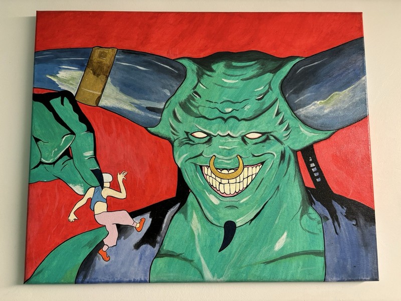 Juzám Djinn, Acrylic Painting