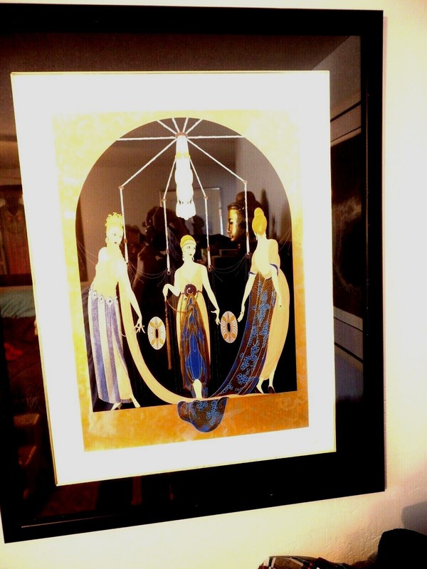 Erté (1892–1990) «THREE GRACES» serigraph, 1985 In Frame 78/125