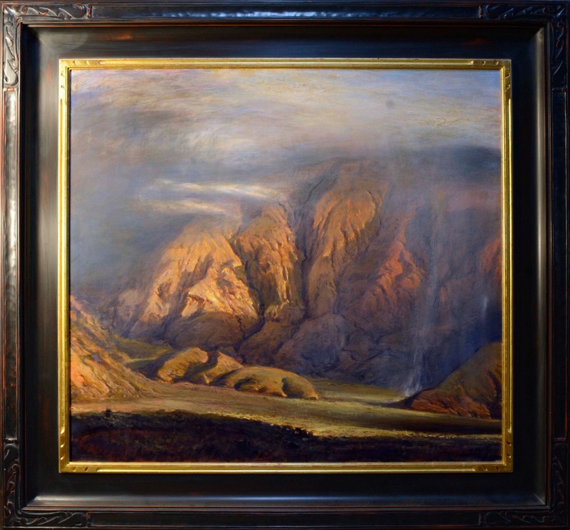 Gordon Brown Colorado Artist Oil Painting on Panel. Mojave Desert. 53″ x 57″