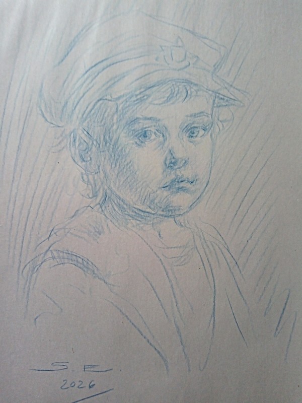 Sketch of a boy (original drawing)