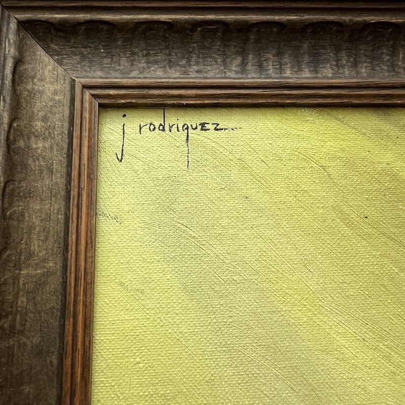 Vintage 1972 Oil Painting Lemons Limes Still Life Signed J Rodriguez Framed gallery
