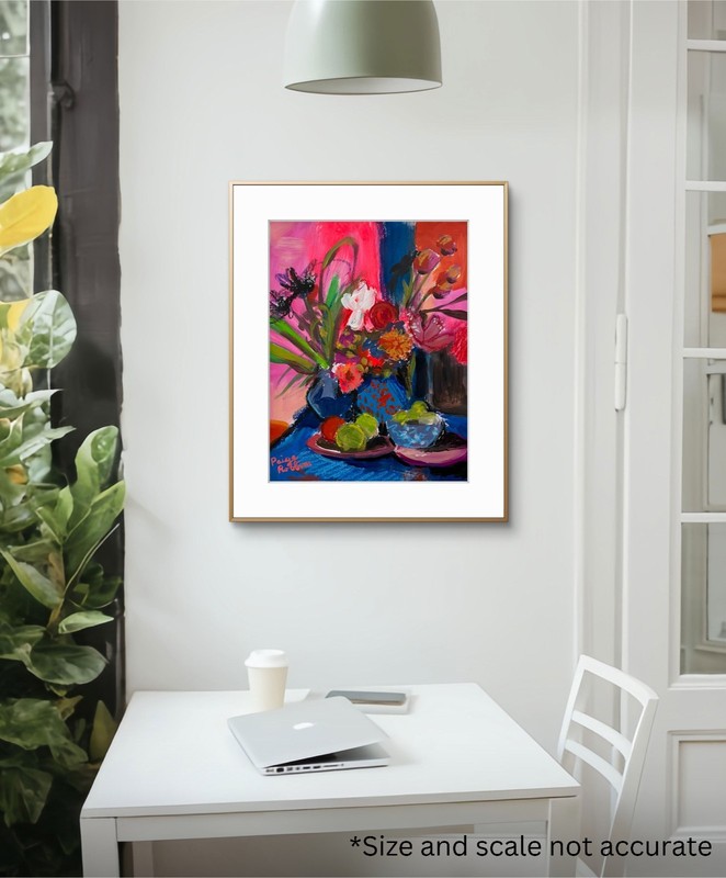 Paige Robbins Original 11x14 Acrylic Painting Modern Art Flowers gallery