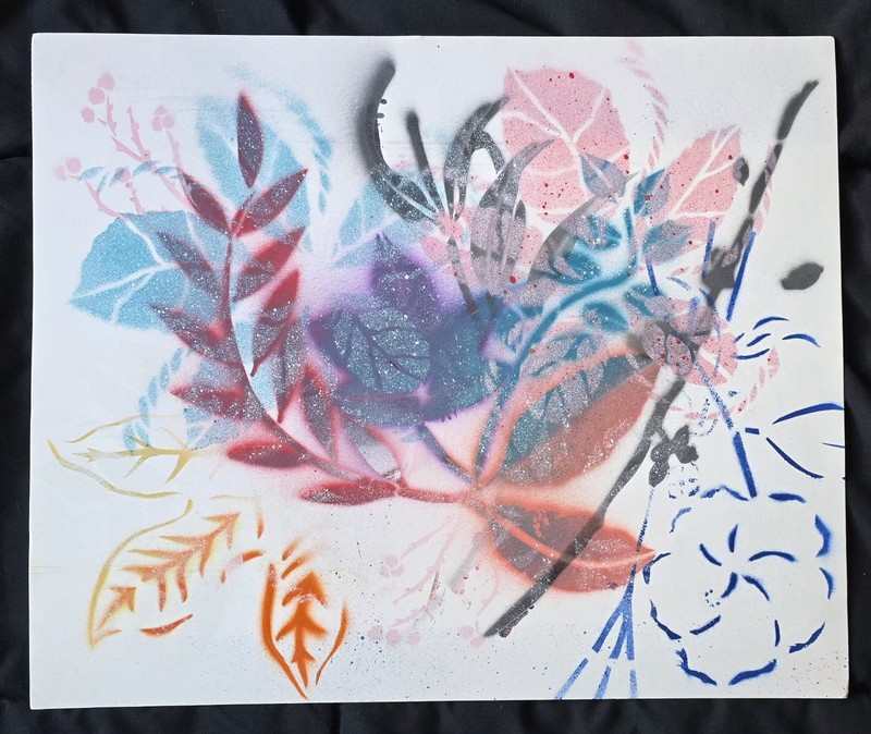 Abstract Botanical Leaves Painting – Nature Floral Theme