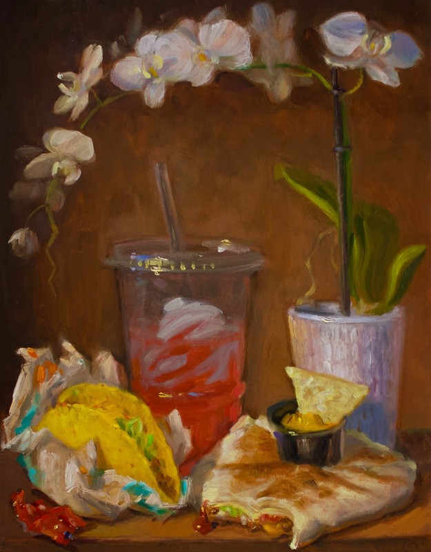 Taco Bell Crunchwrap 16×20 By NOAH VERRIER Still life oil painting, Signed print