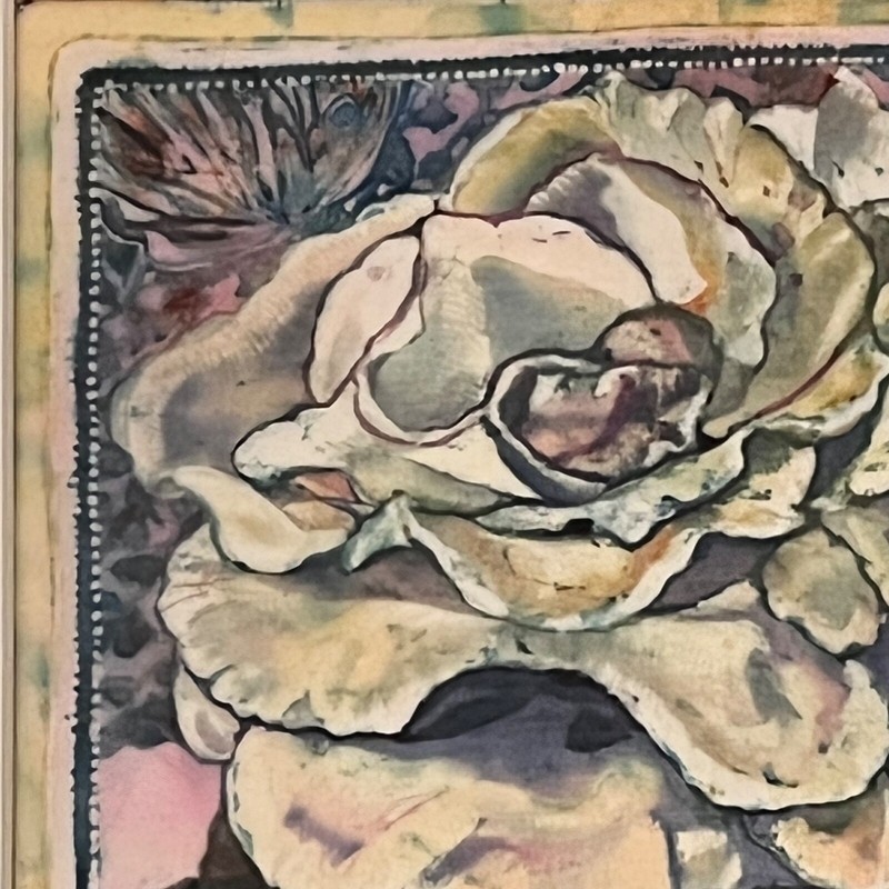 Dorte Christjansen Original Batik on Silk Painting Framed gallery