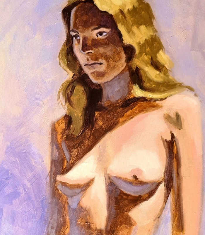 PAINTING - NUDE - EROTIC - EXPR - REALISM - UNIQUE - oil on canvas 70 x 50cm gallery