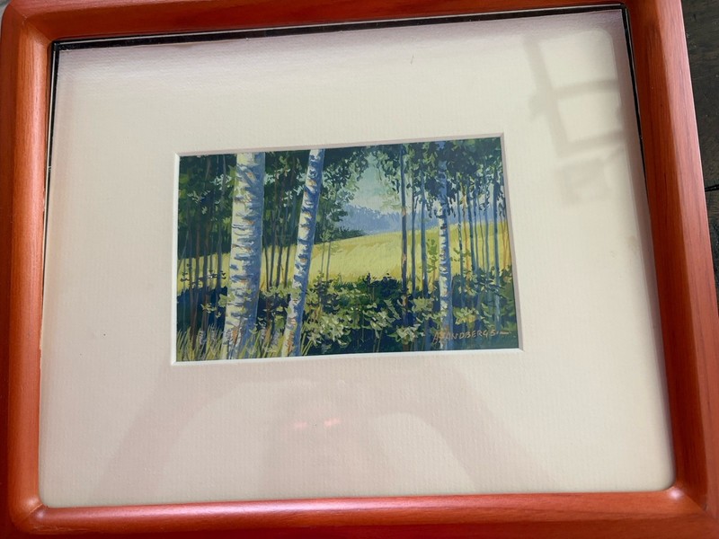 Sivan’s Zndbergsi Original Painting “ In The Shadows Latvian-American 5.5 X3.5