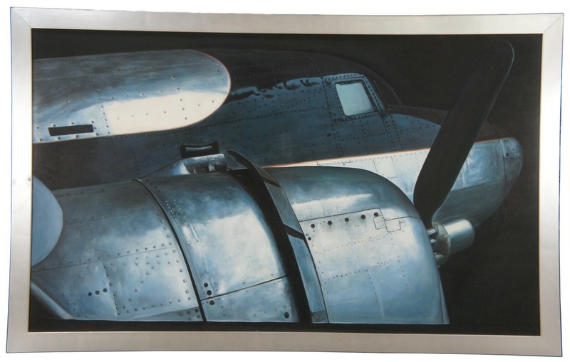 Douglass C-47 Skytrain Dakota Transport Airplane Oil Painting WWII Fighter Plane
