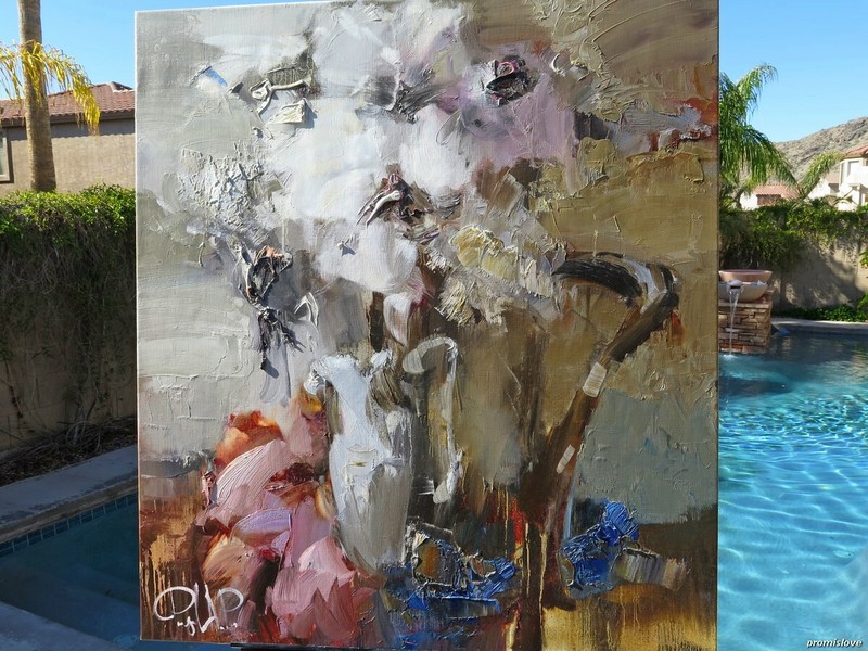 STILL LIFE ANTWERP IMPRESSIONISM OIL CANVAS ORIGINAL PAINTING ART SIGNED LISTED gallery