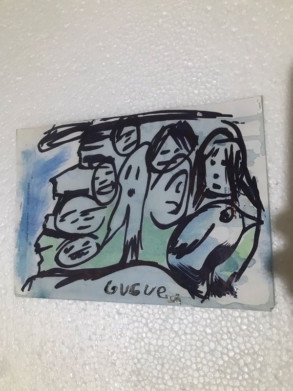 outsider painting -Spectral Assembly -Brazil ghost brut art low brow gallery
