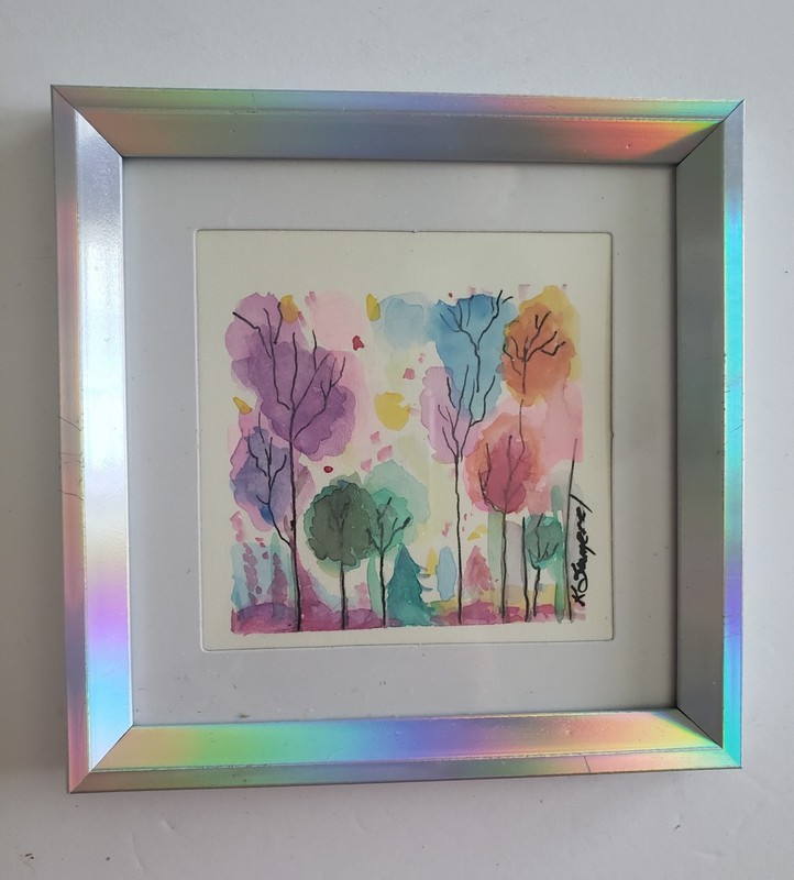Framed Mini Watercolor Painting