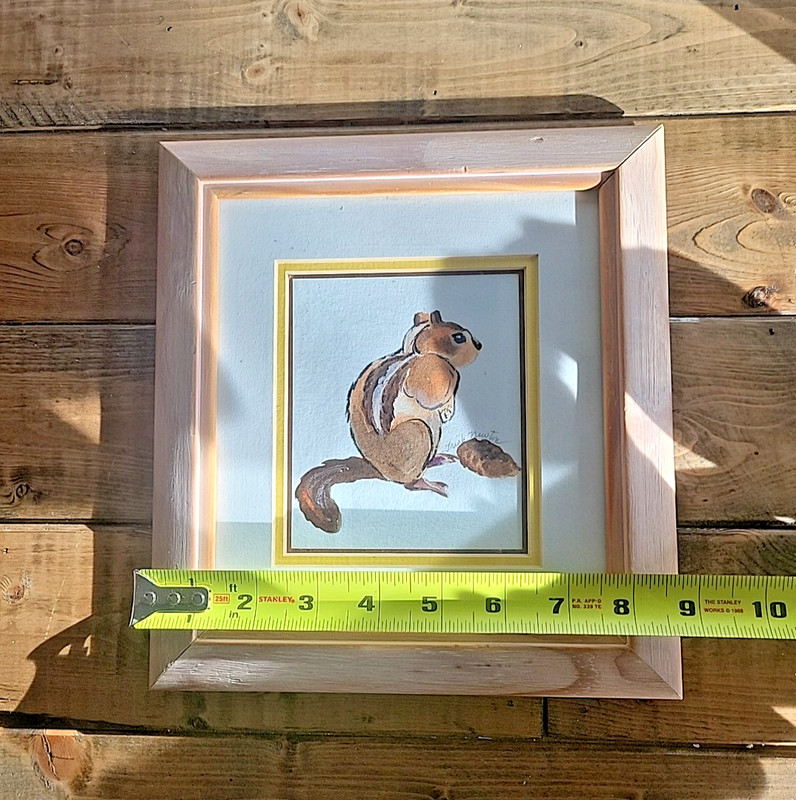 Adorable Original Artwork, Squirrel, Framed & Matted, Signed by artist gallery