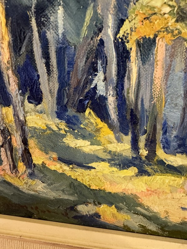 RARE Landscape Neo-Impressionist Oil Painting~Listed Artist ON Grandmaison 10X12 gallery