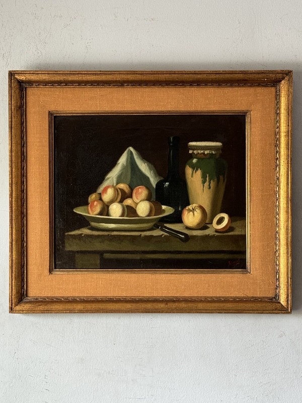 IMPORTANT ANTIQUE EUROPEAN MODERN STILL LIFE OIL PAINTING OLD REALISM 1930s gallery