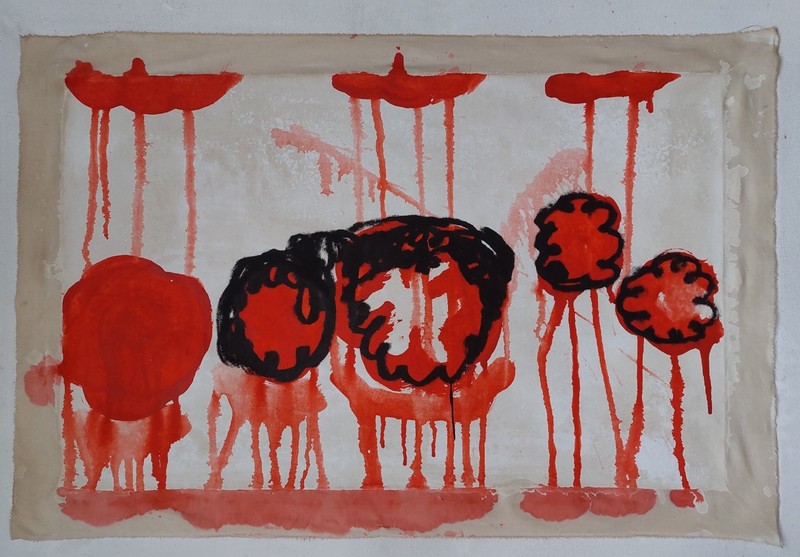 Cy Twombly Signed Vintage Abstract Oil Painting on Canvas, Modern Art gallery