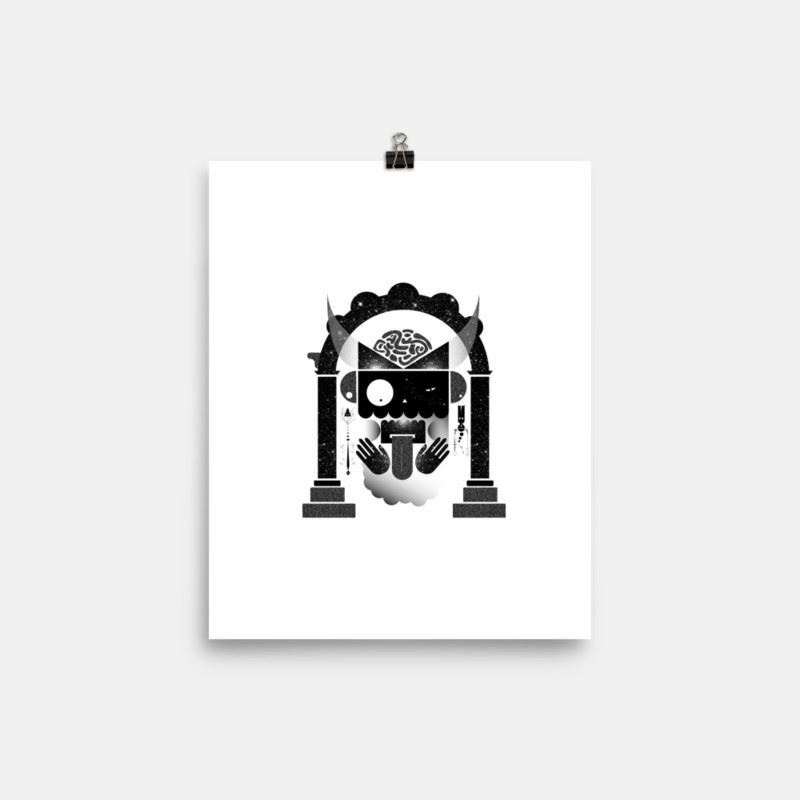 Abstract Creature with Tongue Poster