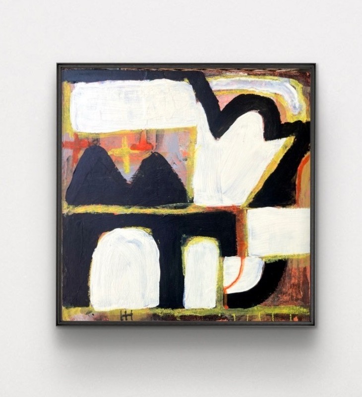 Hand Painted Abstract 12×12 Acrylic Painting on Wood Home Decor, Holly Hammond