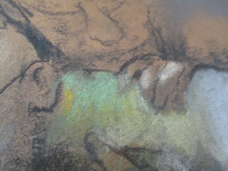 VINTAGE RUSSIAN ? DRAWING PORTRAIT EXPRESSIONISM MODERNISM SIGNED MYSTERY ARTIST gallery