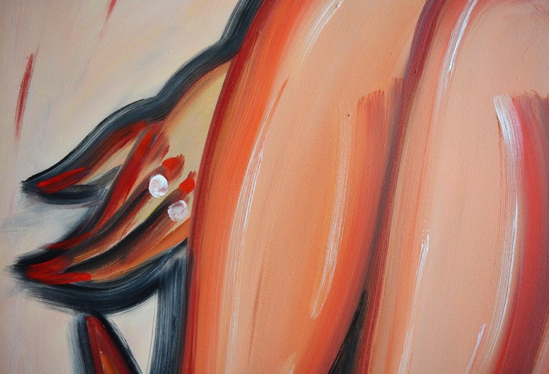 Soda Muse. 47,2 x 35,4" Original Hand Painted Oil on Canvas. Signed gallery