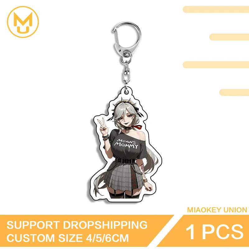 Goth Girl Key Holder Pretty Double Sided Keyrings Wallets Gifts Parties Crafts