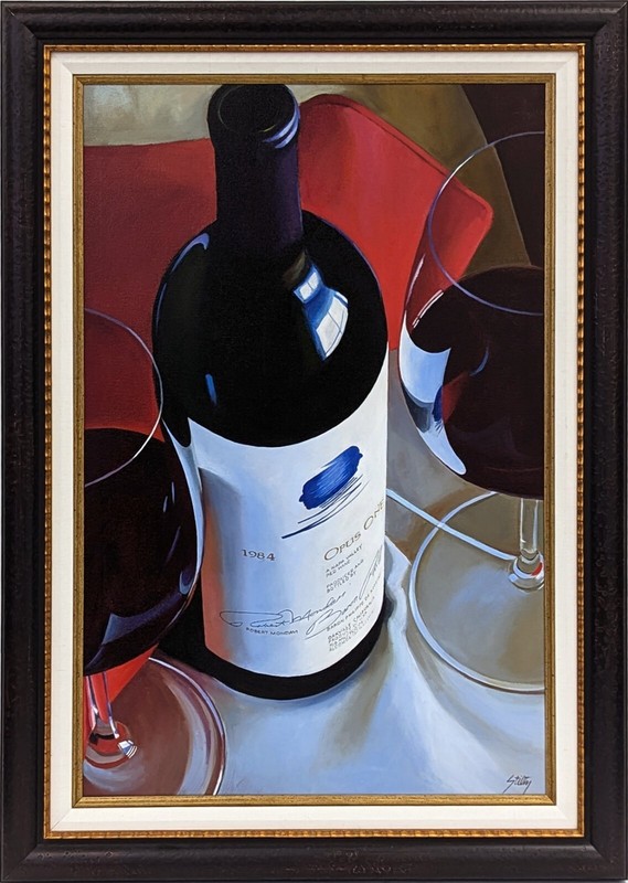 THOMAS STILTZ «OPUS ONE» | ORIGINAL OIL ON CANVAS PAINTING | 43X31″ FRAMED