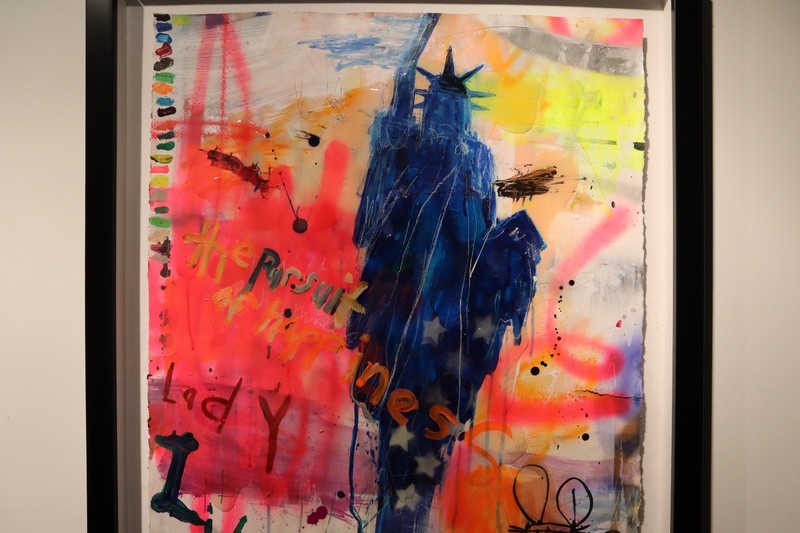 Michael Gorman – Contemporary Mixed Media “Liberty” Composition, 46.2x32.5” gallery
