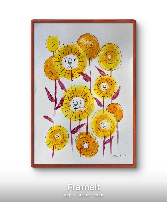 Dandelion Magenta Painting By Alannah Dyer- Acrylic 9×12 in Beautiful Nature