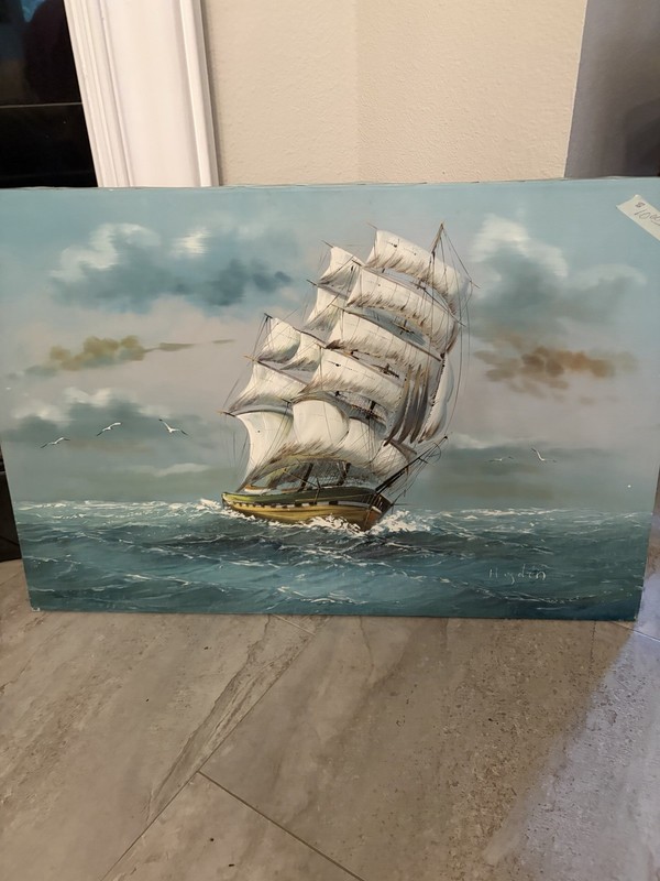sailing ship oil painting