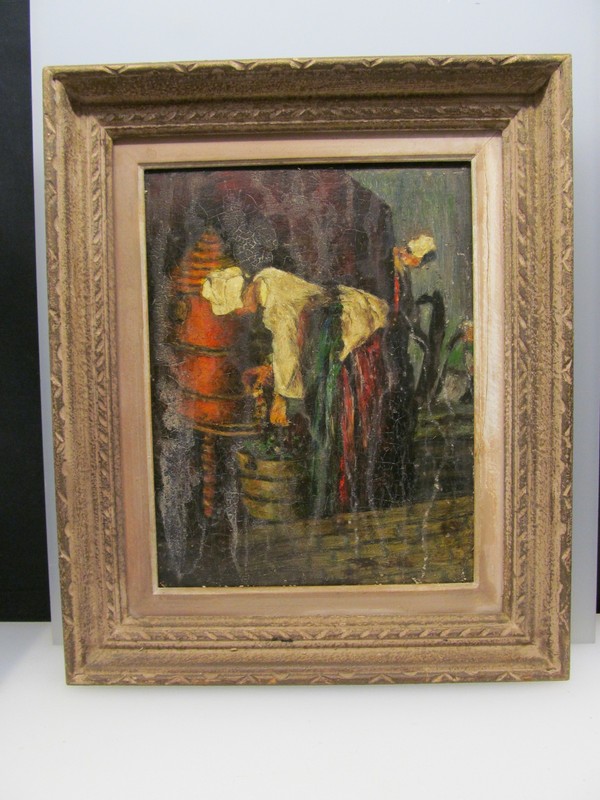 Guy PICHON (1933-2007) La Zireuse d`eau Maid on Barrel Oil Painting gallery