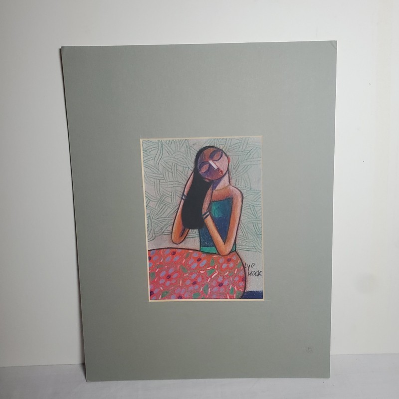 Goh Lye Hock Original Oil Painting Signed 4 1/2 × 6 1/2″ Matted 10 × 13″