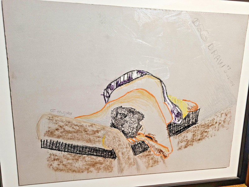 '04 ABSTRACT PAINTING by CELEBRATED ALBUQUERQUE NM ARTIST GERRY MLYNEK DRAW #7 gallery