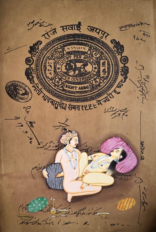 Rare Erotic Kamasutra Miniature – Harmonious Union Rajasthan Art