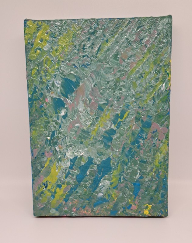 Abstract Painting, 5in by 7in, Acrylic on Canvas (Glossed) gallery