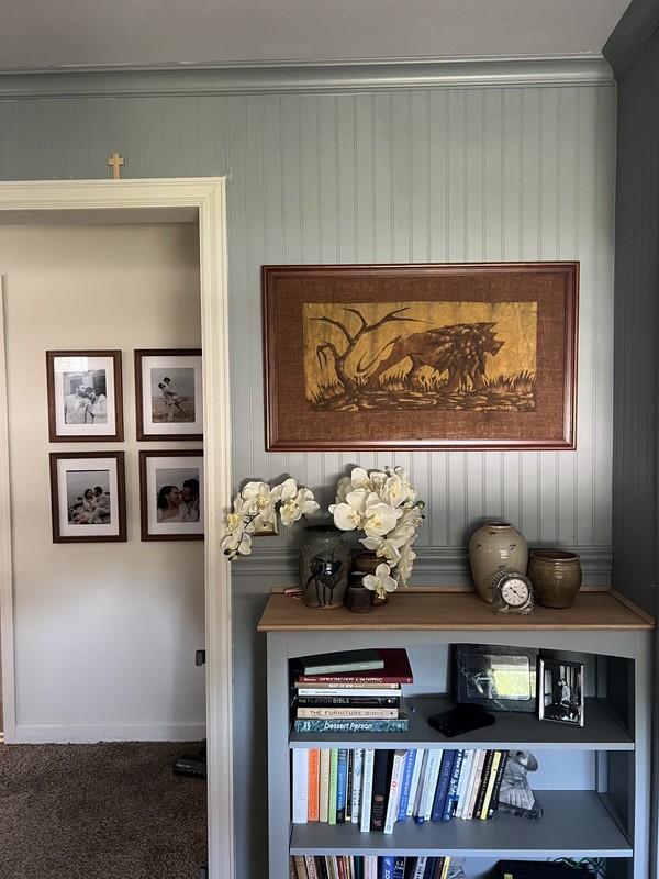 Vintage Large Lion Safari Framed Artwork Natural Earth Tones 32x20” gallery