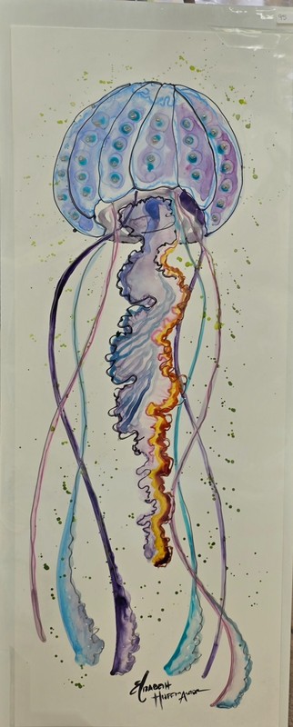 Elizabeth Huffmaster Jellyfish Watercolor Yupo – A