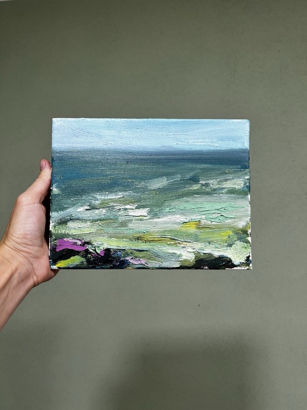 Painting Original Tenerife mountains Impressionism Oil on Canvas by A.Shrub