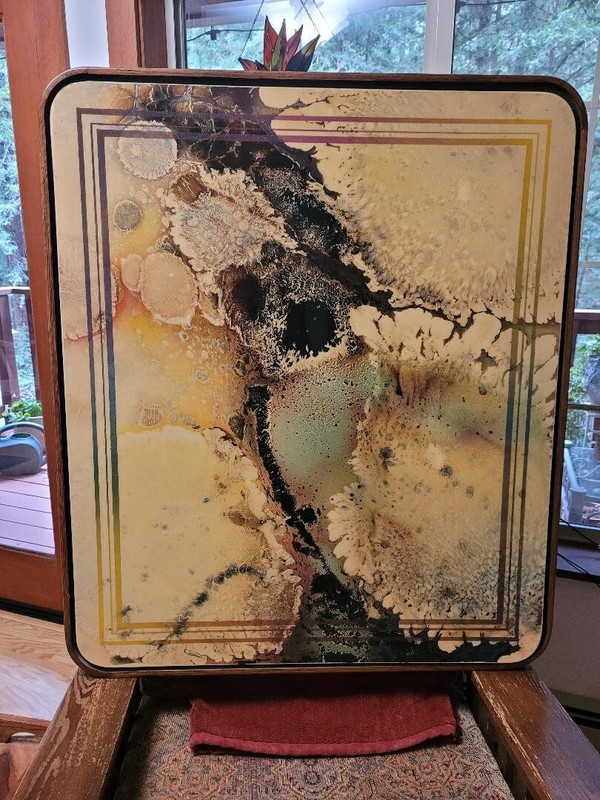 Artwork by Tom Belloni, approx. 32″ wide x 42″ ht, $ 1,550.