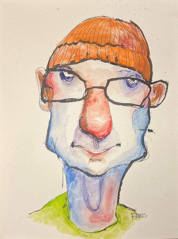 Faris -Field Notes 2 #10 - 9x12 : Neo Expressionism Original Artwork on paper gallery