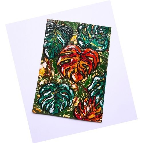 ACEO Original Leaves Abstract Pop Art Card Styles Hand Painting Acrylic NEW OOAK gallery
