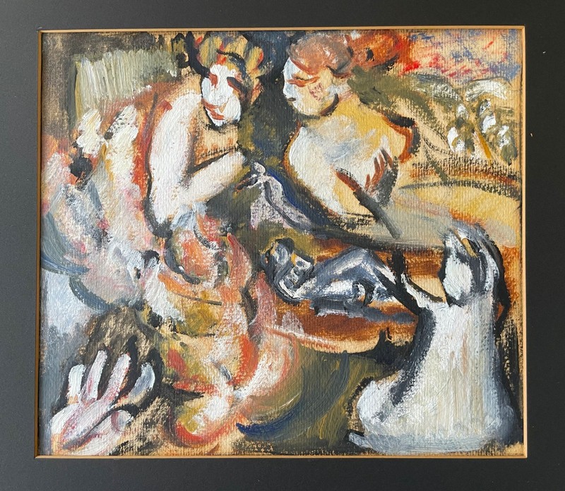 Abstract Grouping Tableau – Women Faun? Cat? – 1930’s Vintage