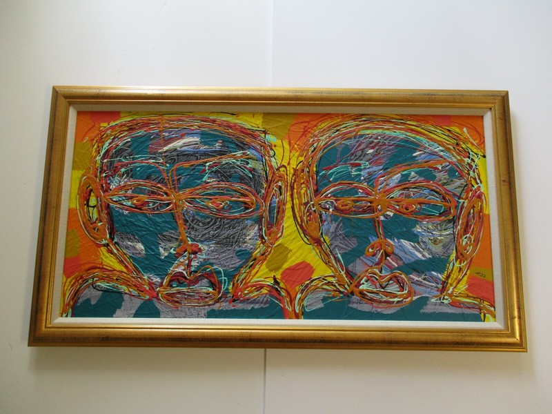 36″ TSS PAINTING CONTEMPORARY MODERNIST AMERICAN ABSTRACT PORTRAIT EXPRESSIONIST